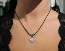 Load image into Gallery viewer, Dainty Eclipse Necklace- White Rainbow Moonstone