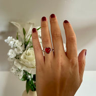 Heart Ring- Carnelian