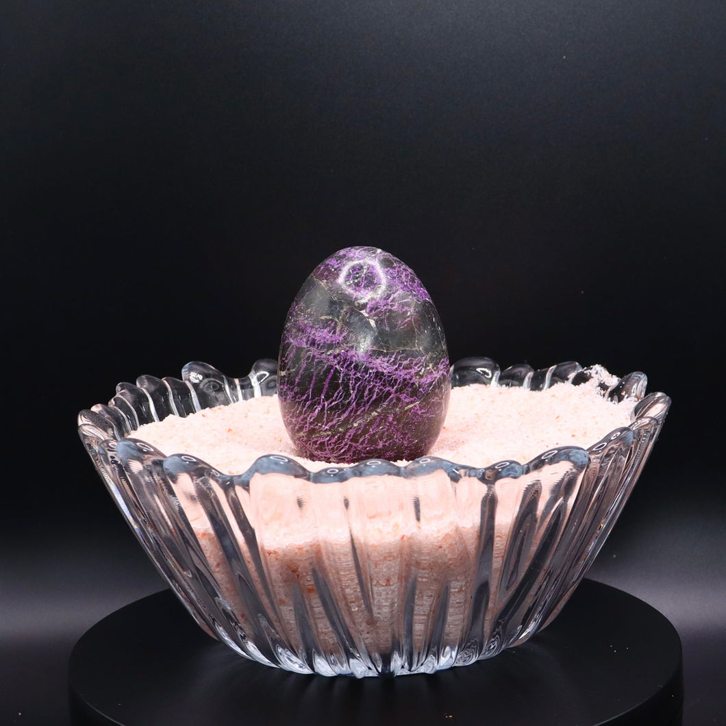 Purple Serpentine Crystal Egg