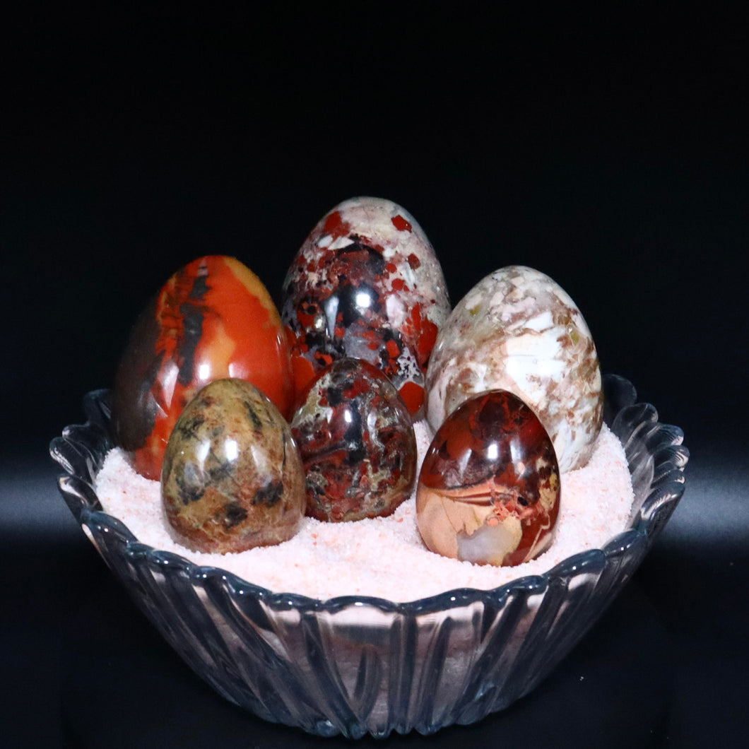 Breccia Red Jasper Crystal Egg