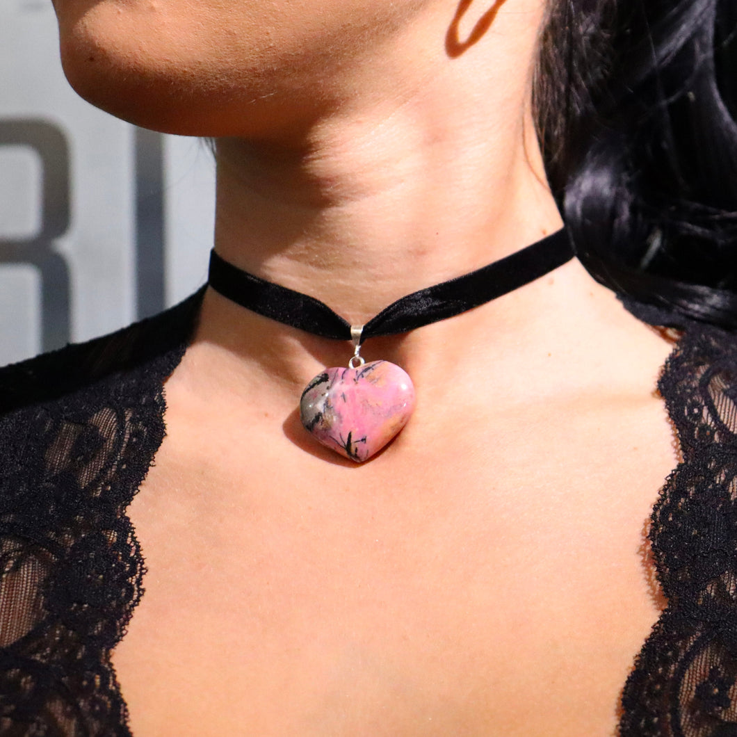 Eclipse Choker- Rhodonite