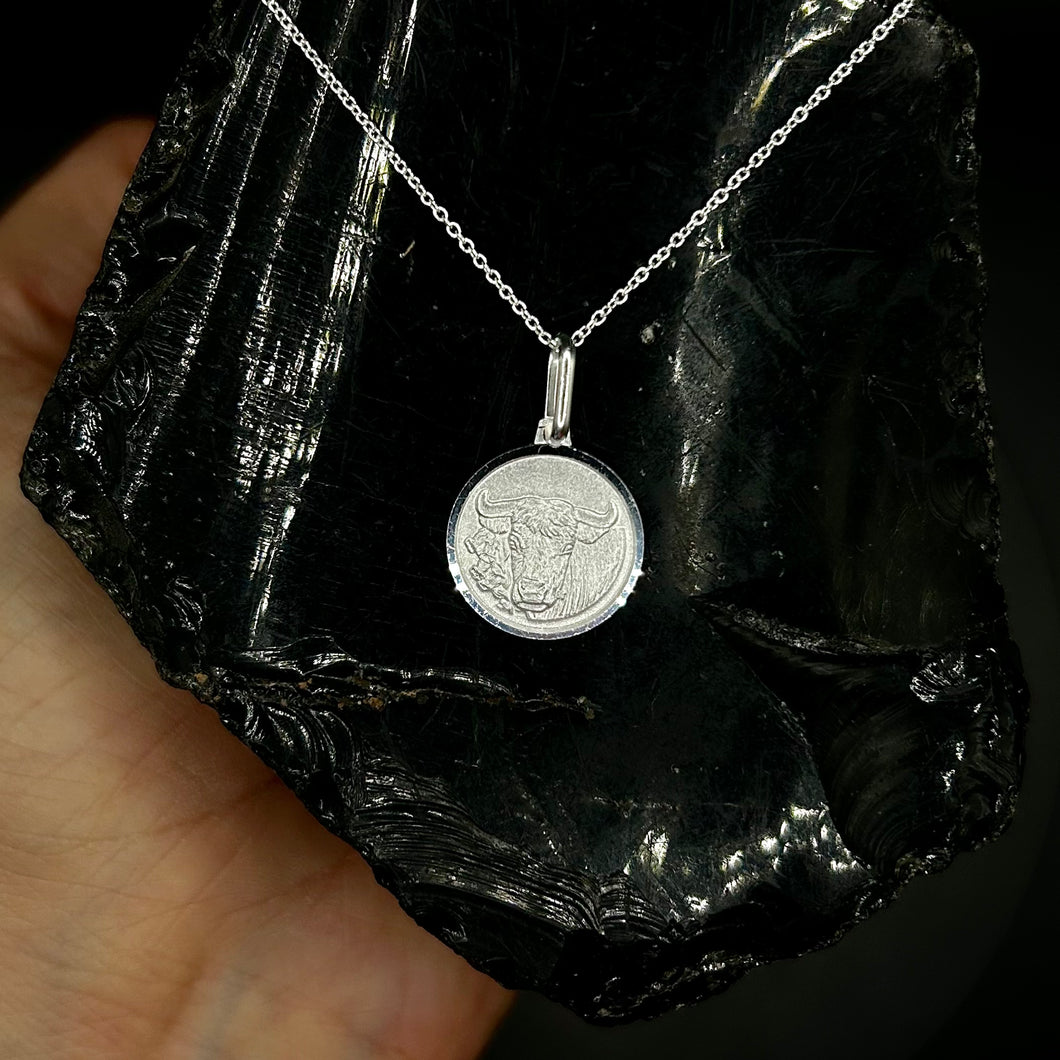 Taurus Silver Zodiac Necklace