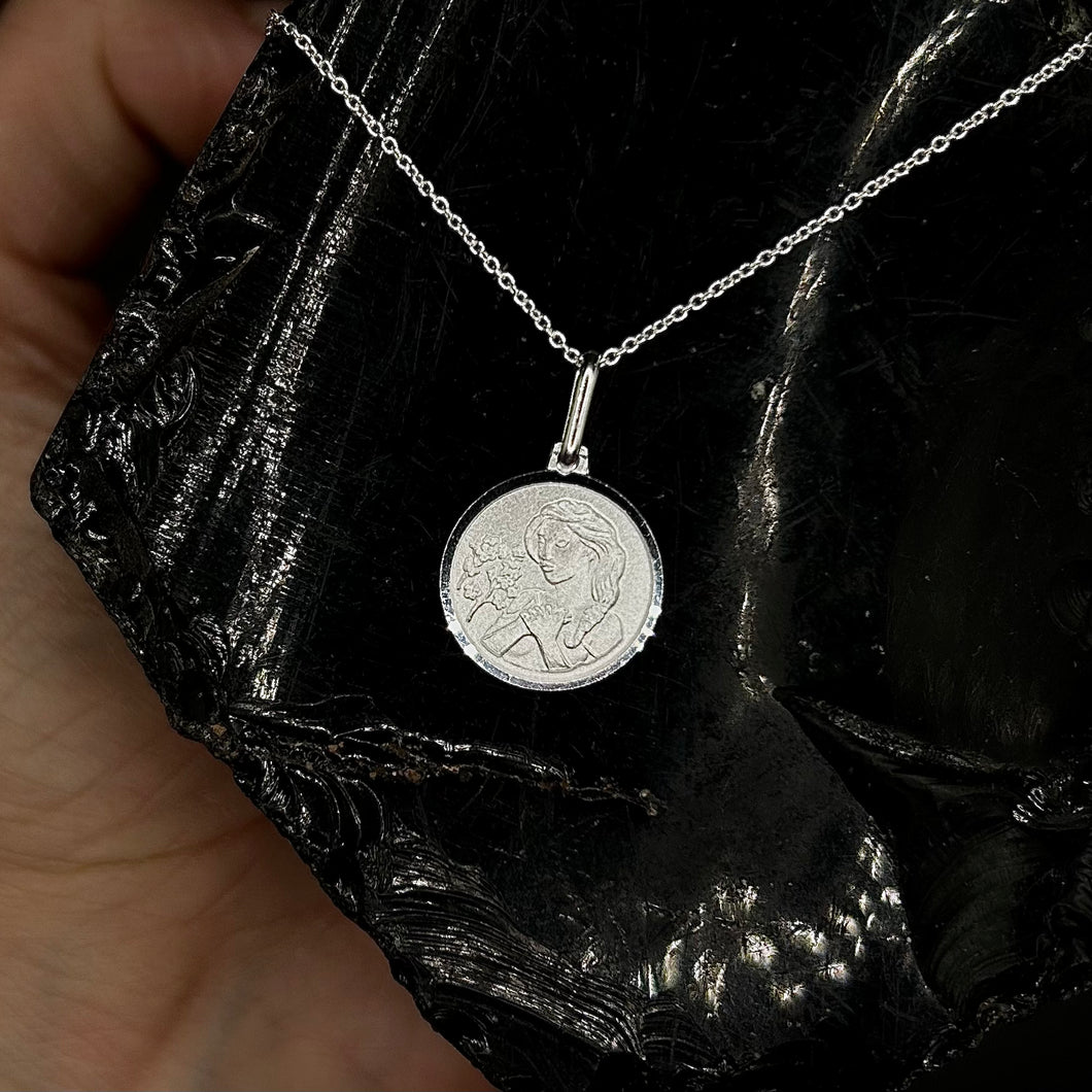 Virgo Silver Zodiac Necklace