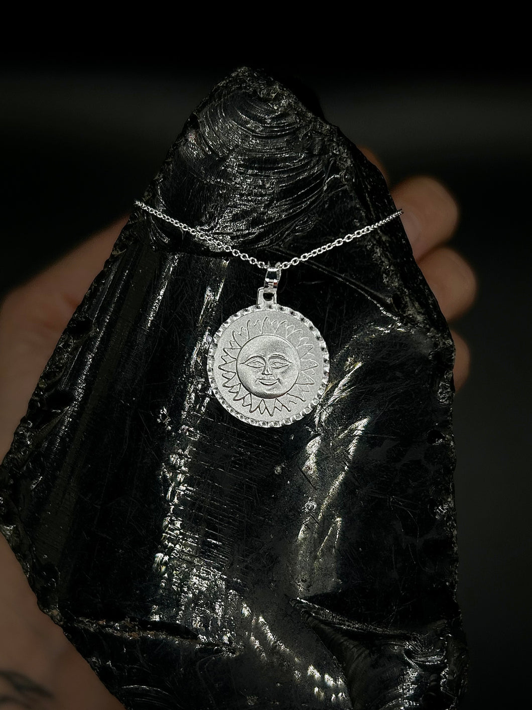 Sun and Moon Silver Necklace