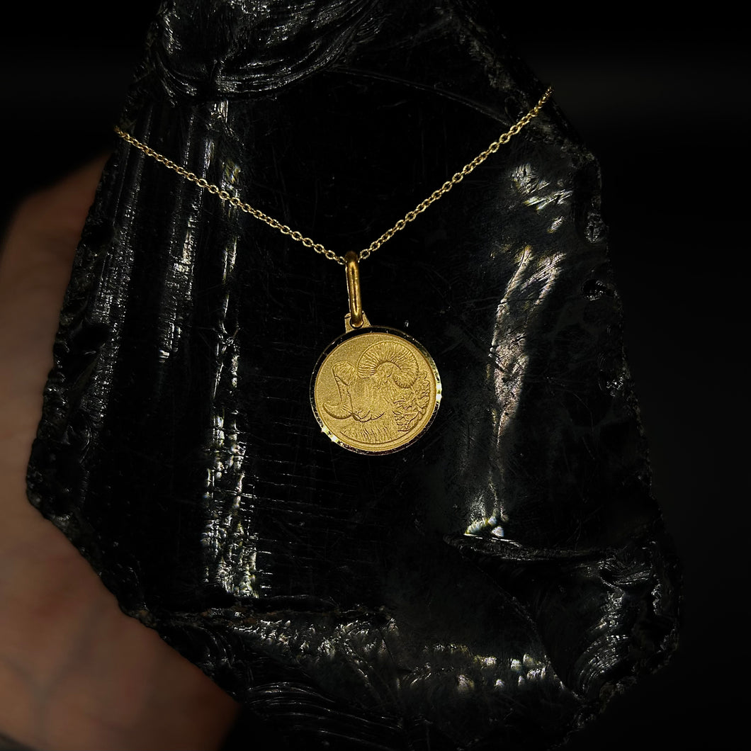 Aries Gold Zodiac Necklace