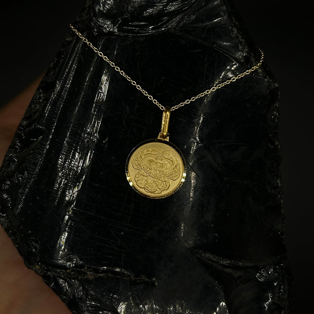 Cancer Gold Zodiac Necklace