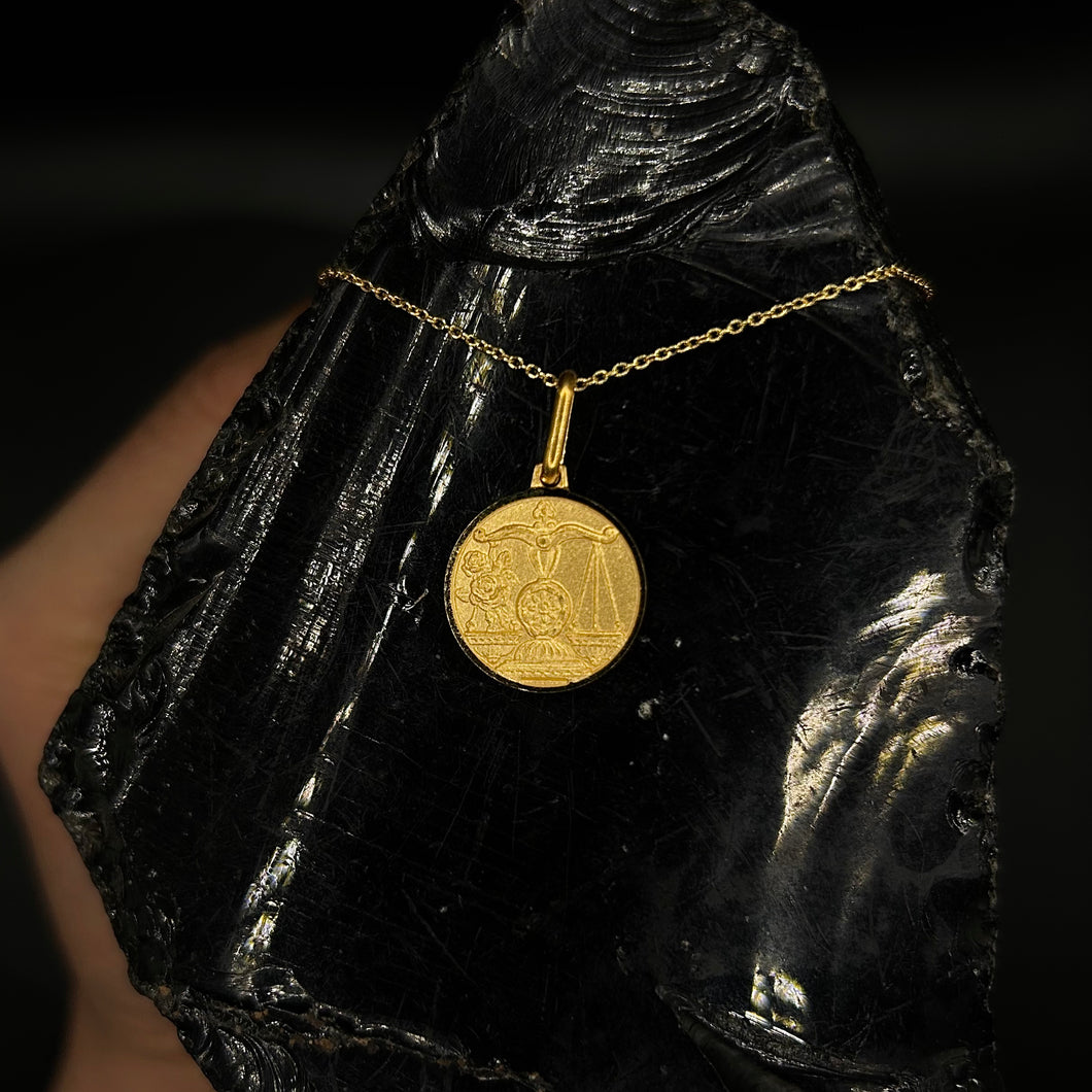 Libra Gold Zodiac Necklace