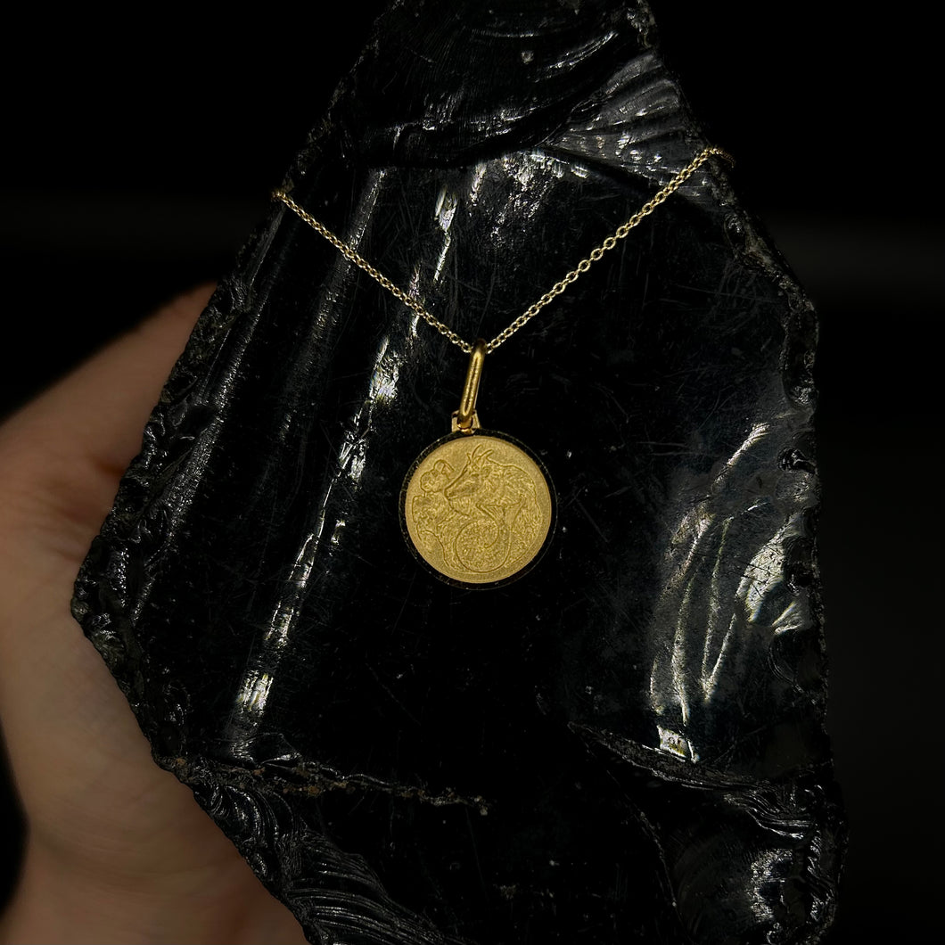 Capricorn Gold Zodiac Necklace