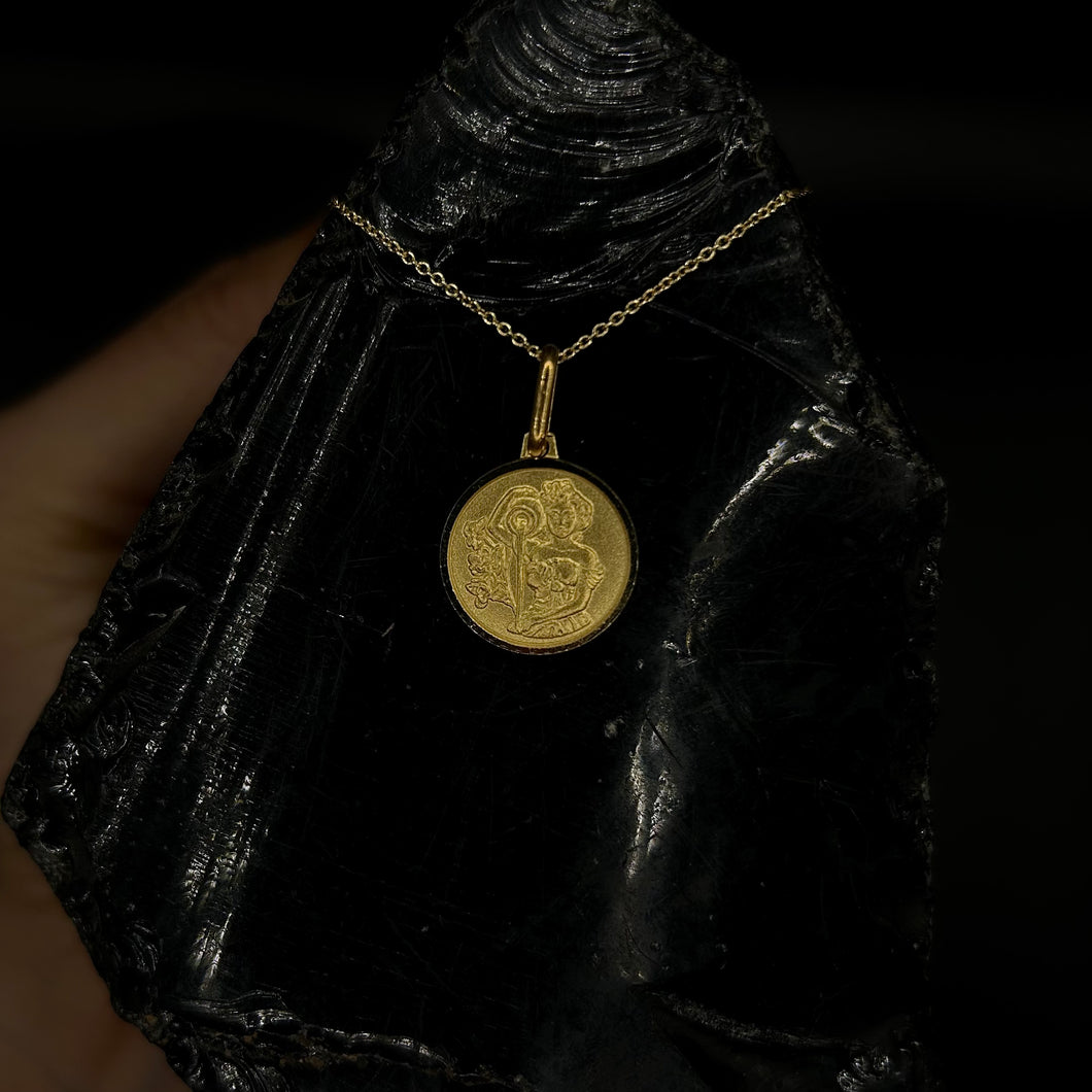 Aquarius Gold Zodiac Necklace