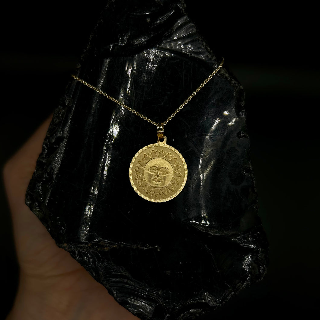 Sun and Moon Gold Necklace