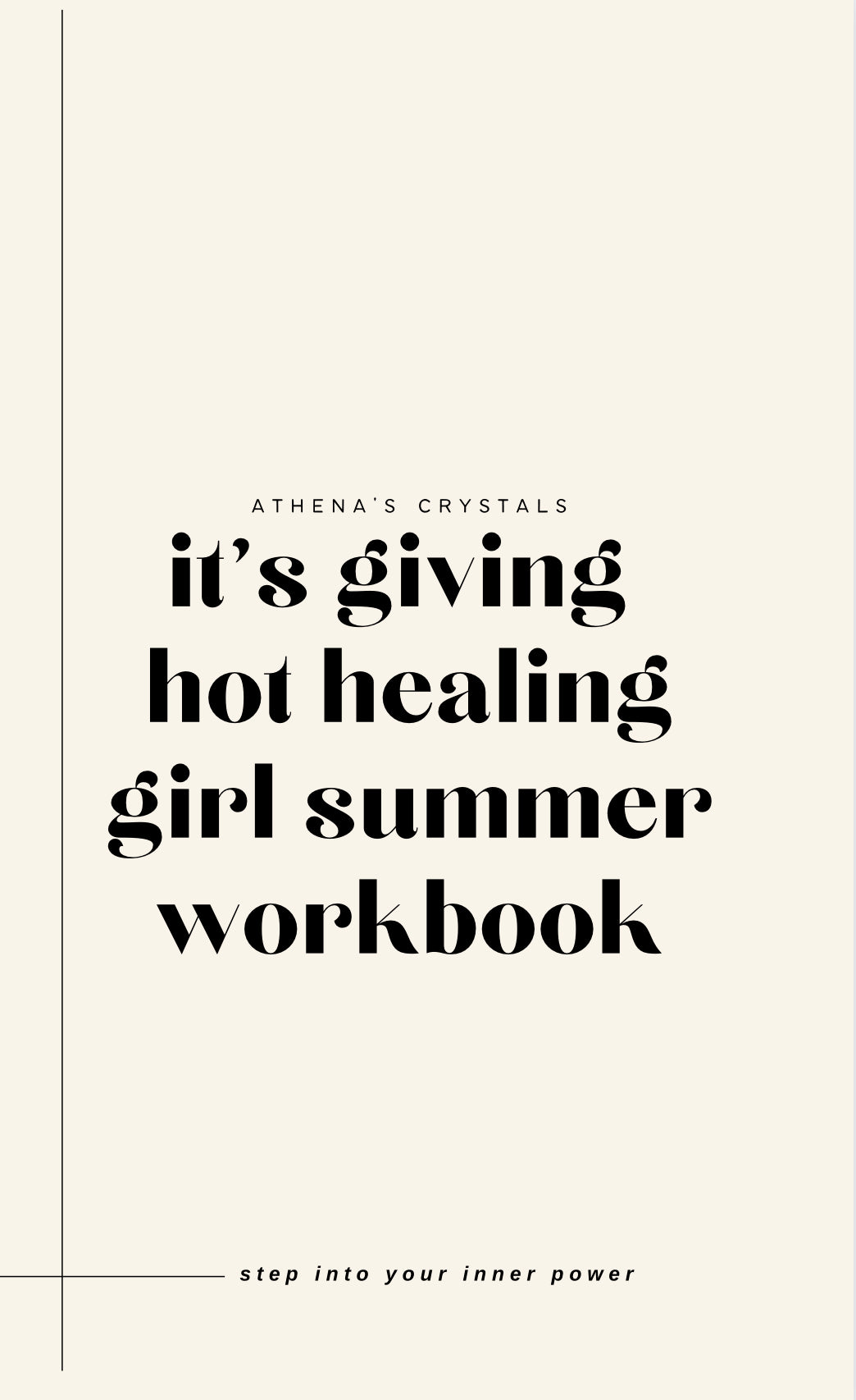 it's giving hot healing girl summer workbook