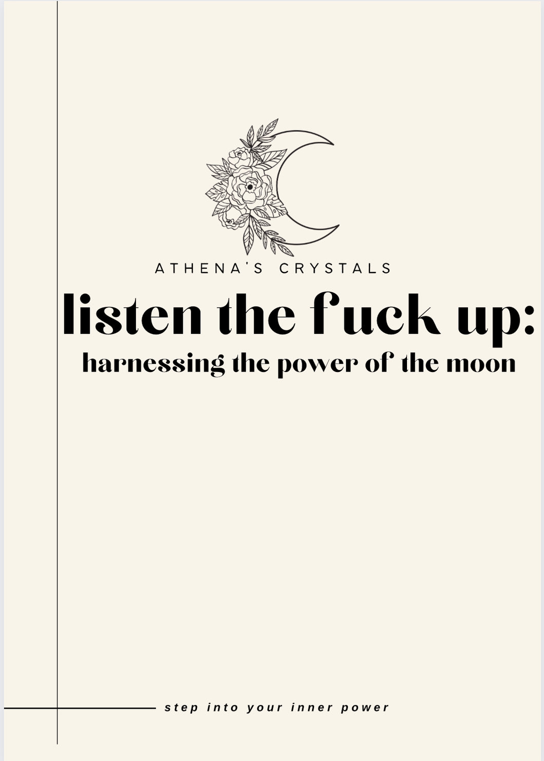 listen the fuck up: harnessing the power of the moon workbook