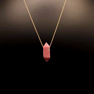 The Athena Necklace- Rhodonite Gold
