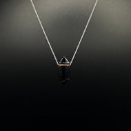 The Athena Necklace- Smokey Quartz Silver