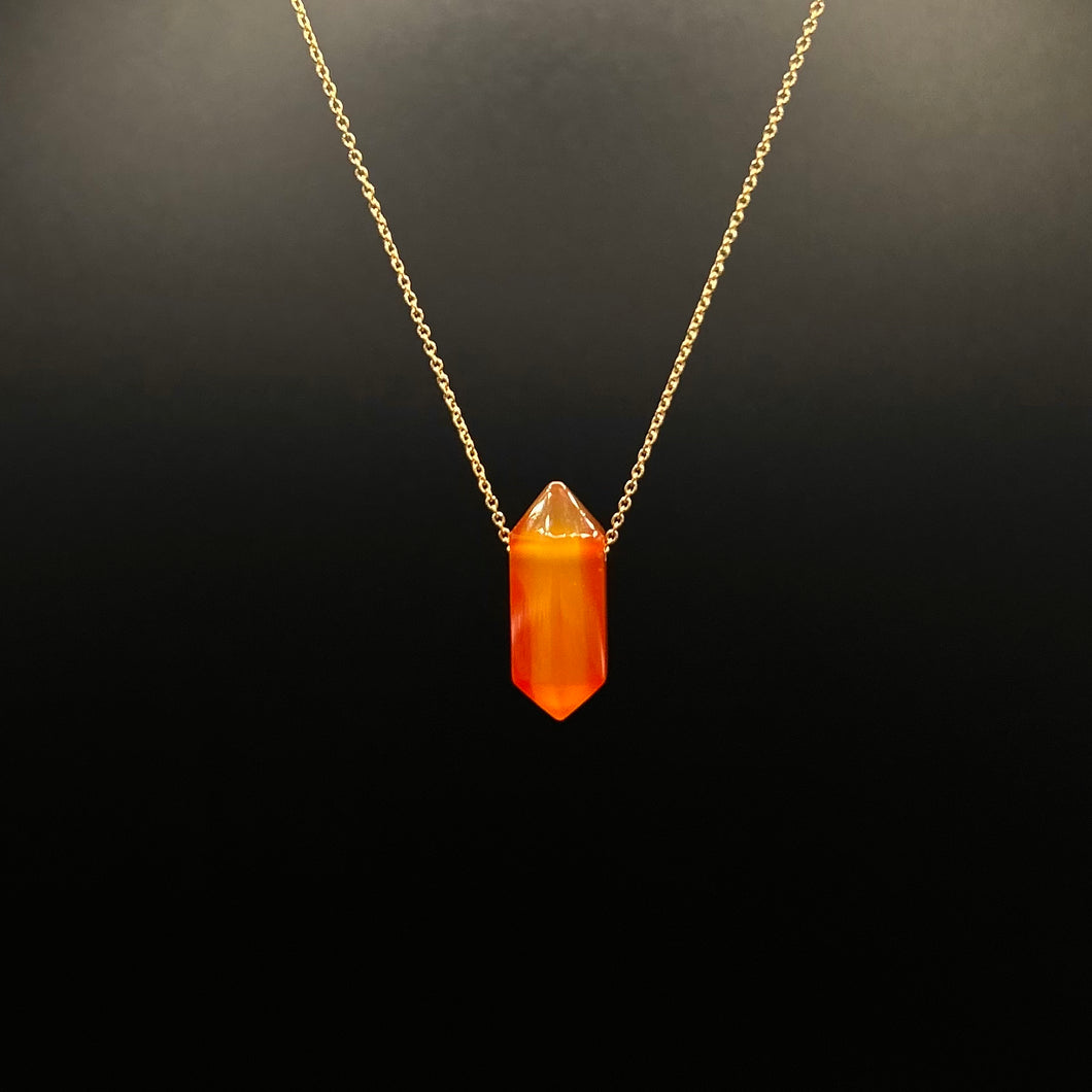 The Athena Necklace- Carnelian Gold