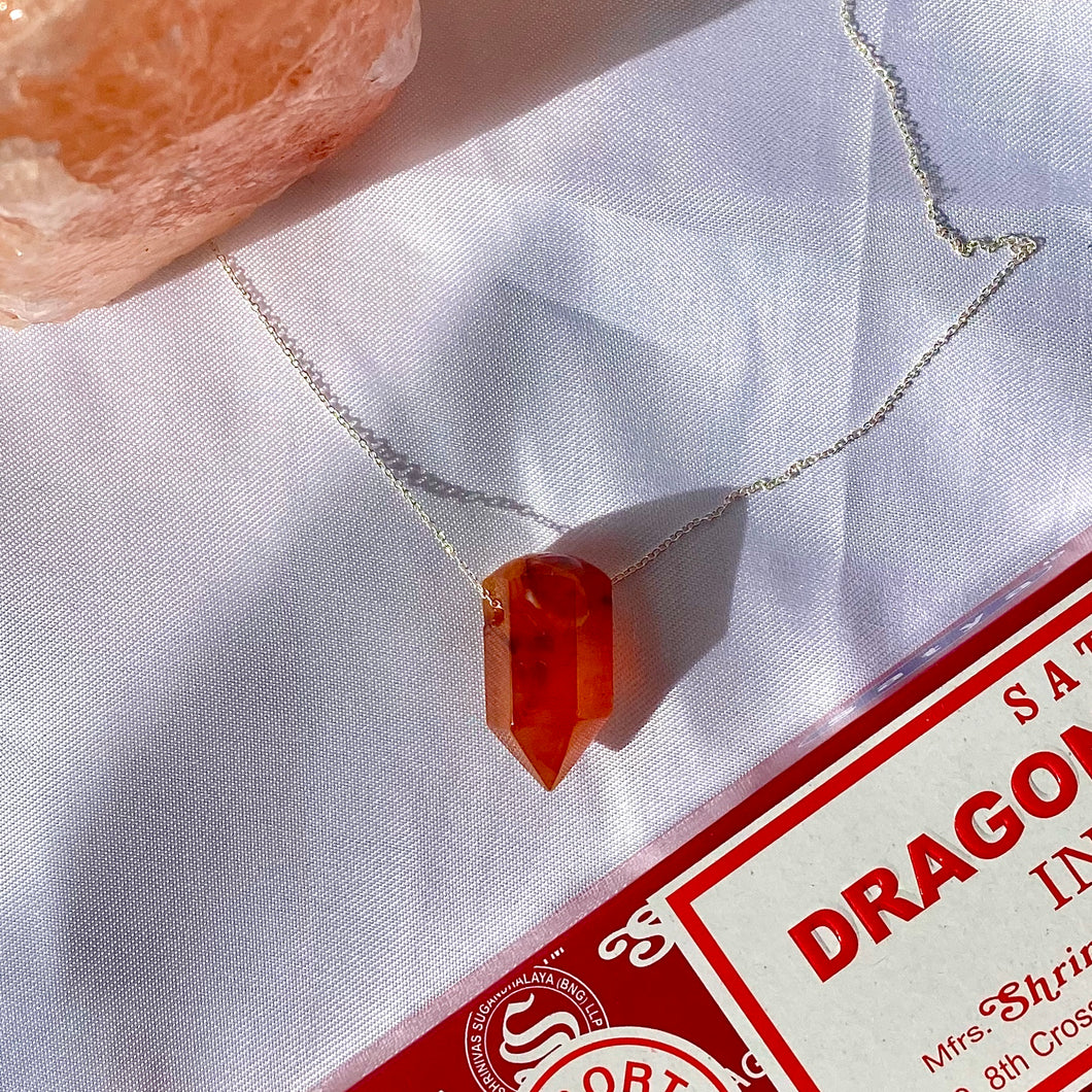 The Athena Necklace- Carnelian