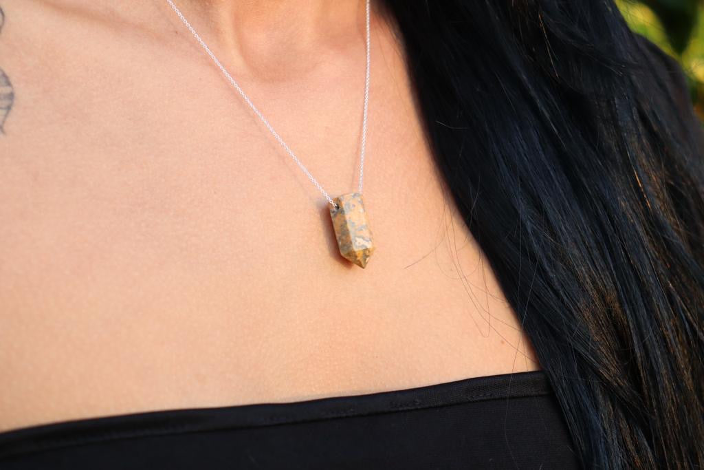 The OG Athena Necklace- Leopard Skin Jasper *LIMITED EDITION*