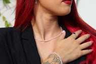 The Athena Choker- Rose Quartz