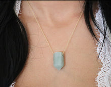 Load image into Gallery viewer, The Athena Necklace- Aquamarine Gold

